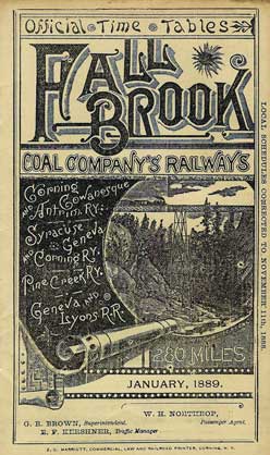 Timetable 1889